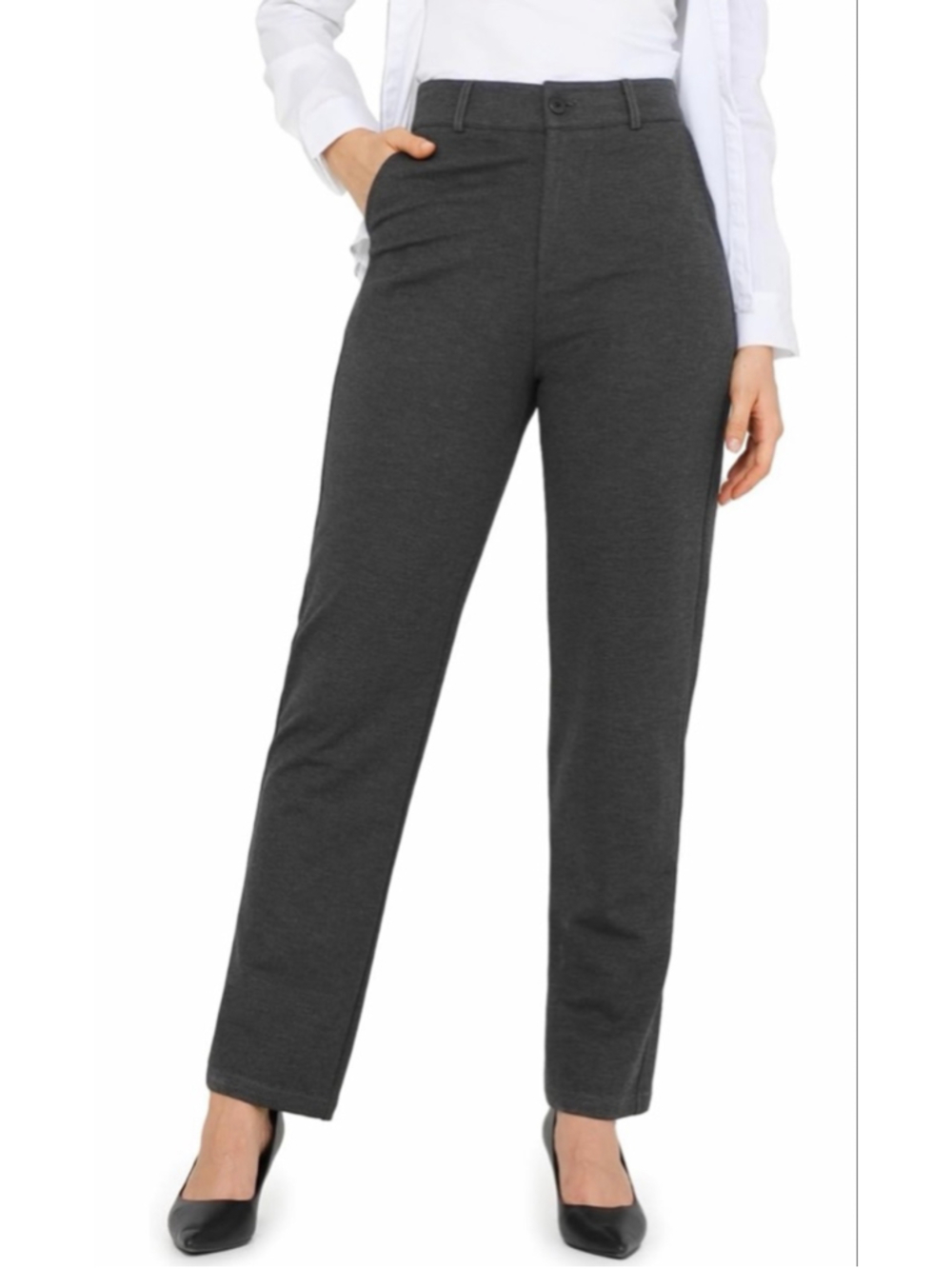 NEW Bamans Dress Pants Career Tummy Control Straight High Waist XL 31” inseam